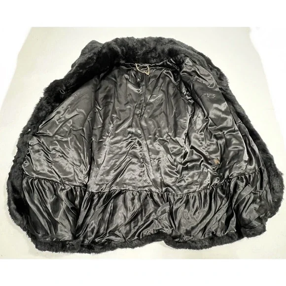 Iman Faux Fur Black Women Coat‎ Size XL - Picture 9 of 11